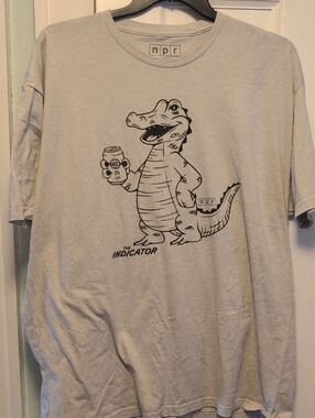 NPR 3X The Indicator Light Gray Alligator Graphic T-Shirt